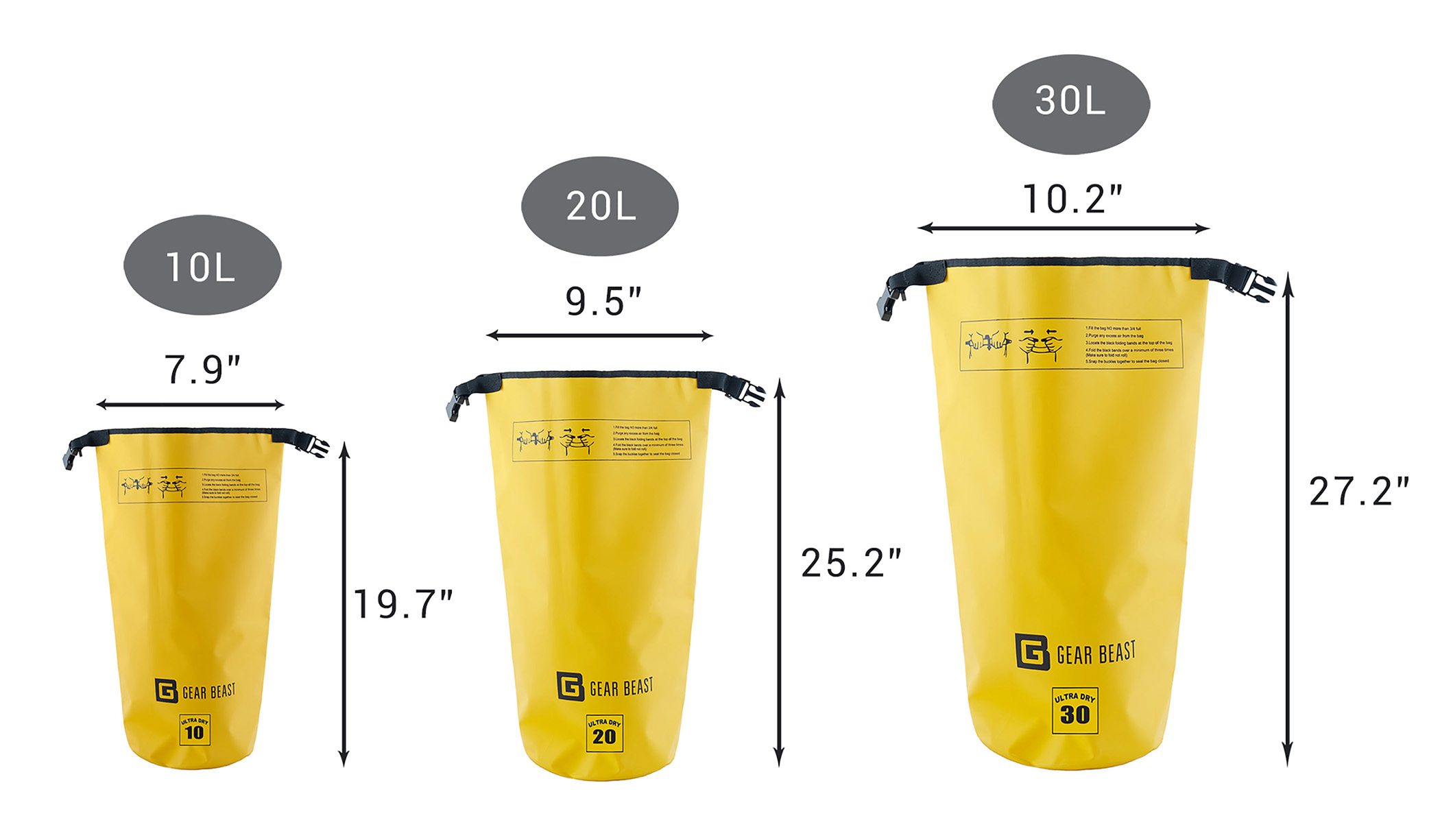 Gear_Beast_Wasterproof_Marine_Bags _Sizes