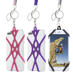 Universal Web Smartphone Lanyard w/ Crystal Bling Fashion Necklace Strap For iPhone 7, 7 Plus, 6S, 6 Plus, Galaxy S8, S8 Plus, S7, S6 Edge, Note 5, 4 and Other Mobile Phones